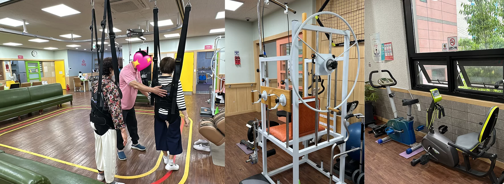 재활특화센터로 워크메이트 체험하시는 어르신