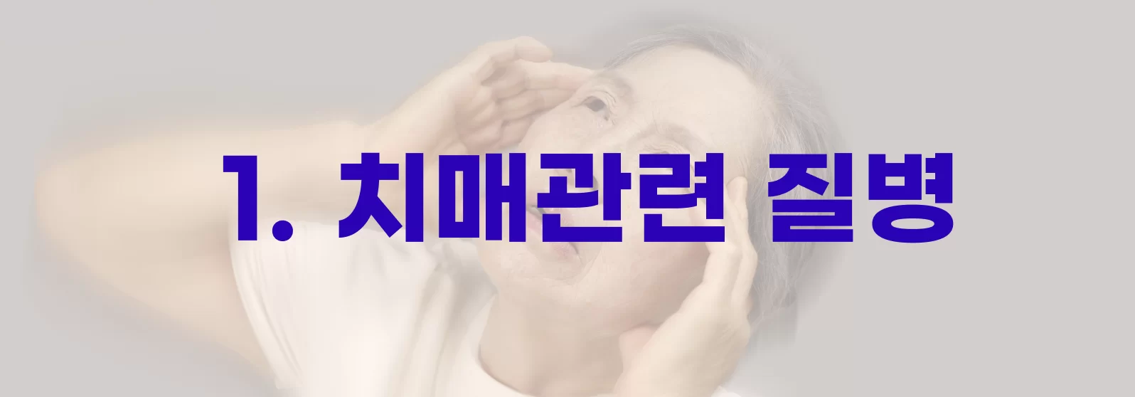1. 치매관련 질병 섹션 헤더 배너