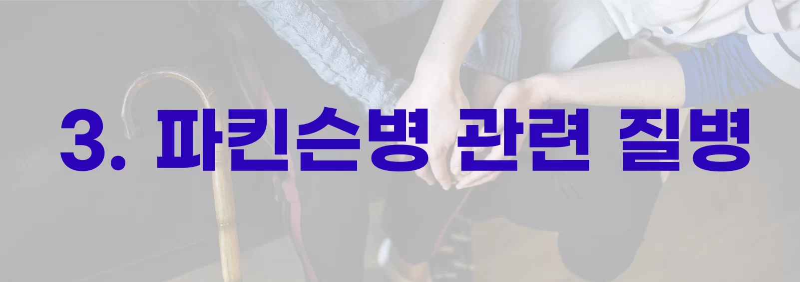 3. 파킨슨병 관련 질병 섹션 헤더 배너
