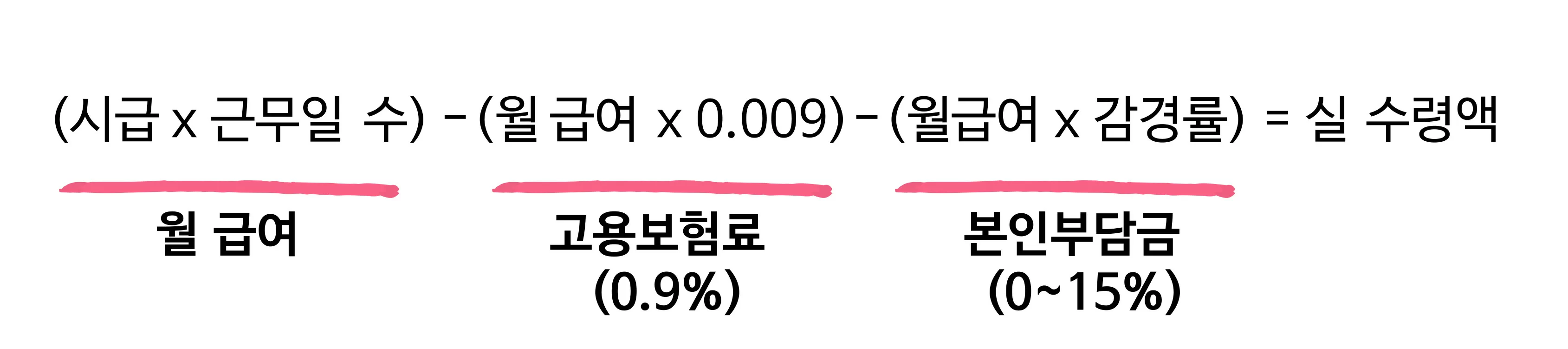 가족요양 월급에서 공제 후 실수령액 계산식