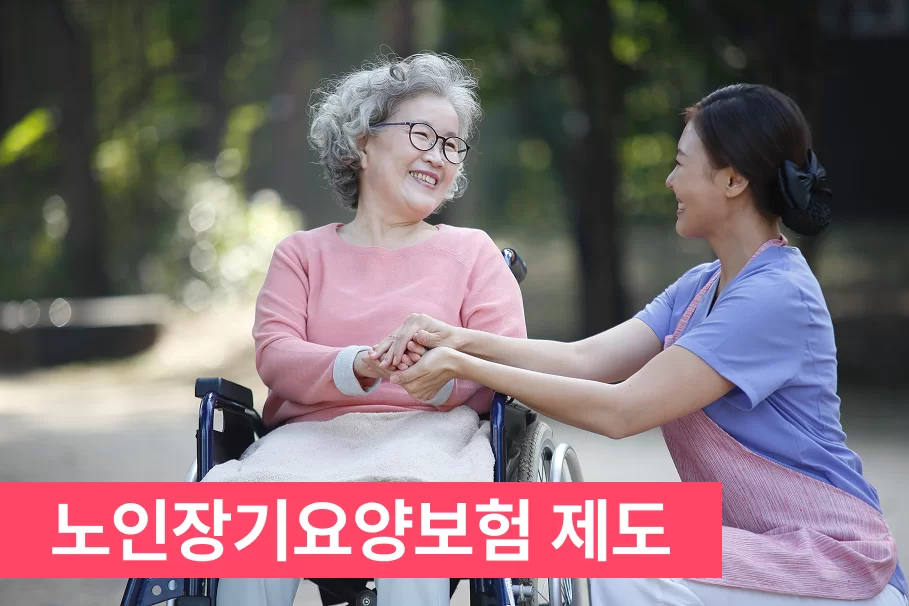 노인장기요양보험 안내 휠체어 어르신 사진