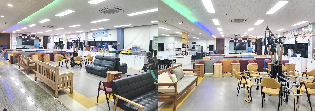 케어링 주간보호센터 청주점 생활실 전경