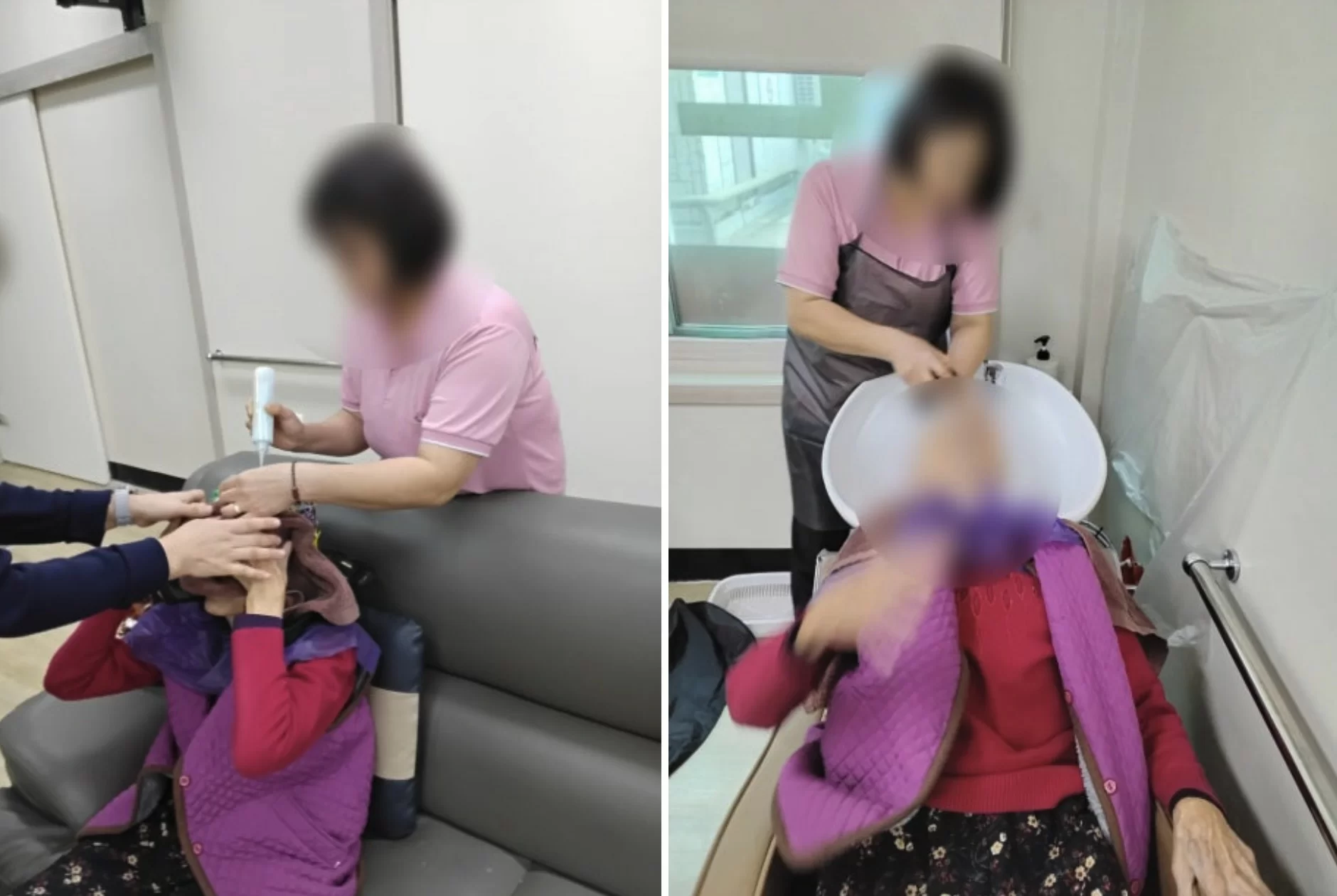 케어링 주간보호센터 군산점 어르신 미용 서비스