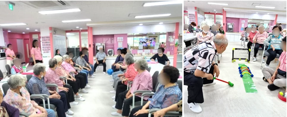 케어링 주간보호센터 의왕점 탱탱볼 하키 활동