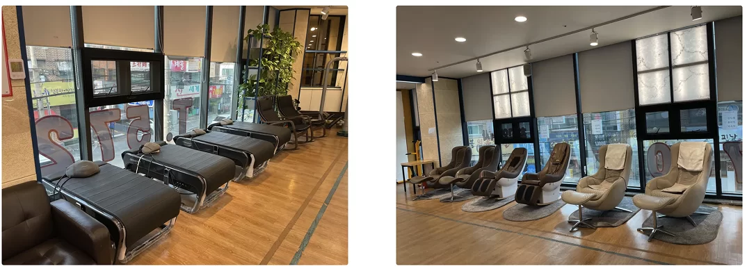 케어링 주간보호센터 천안점 안마의자와 세라젬