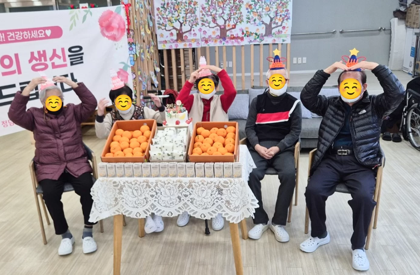 케어링 주간보호센터 창원점 넓은 식당 공간