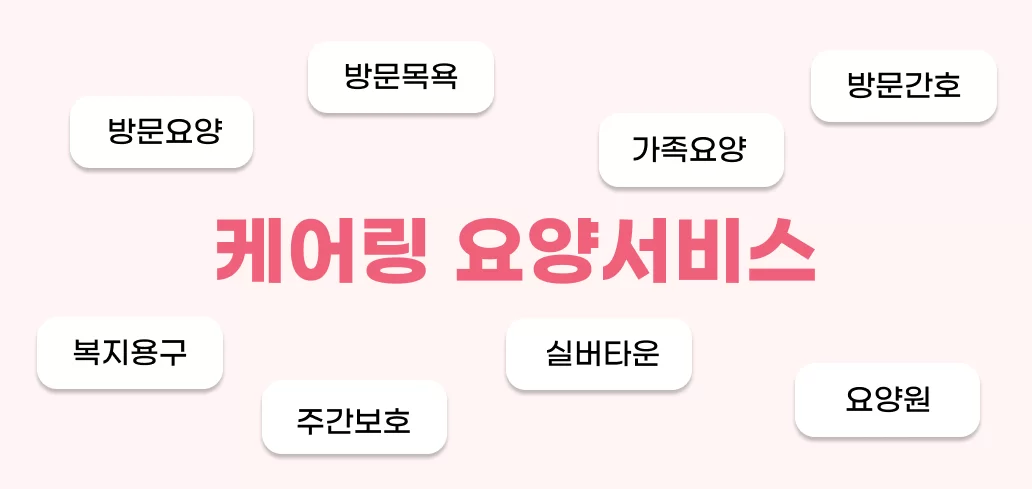 케어링 방문요양 주간보호 방문목욕 등 요양서비스 모음