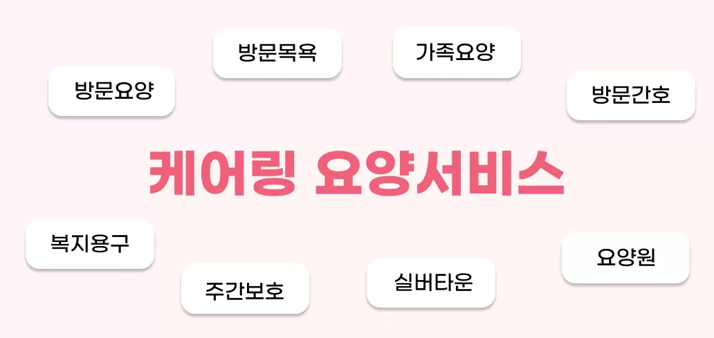 케어링서비스,방문요양,주간보호,실버타운,요양원,복지용구,방문간호,통합돌봄