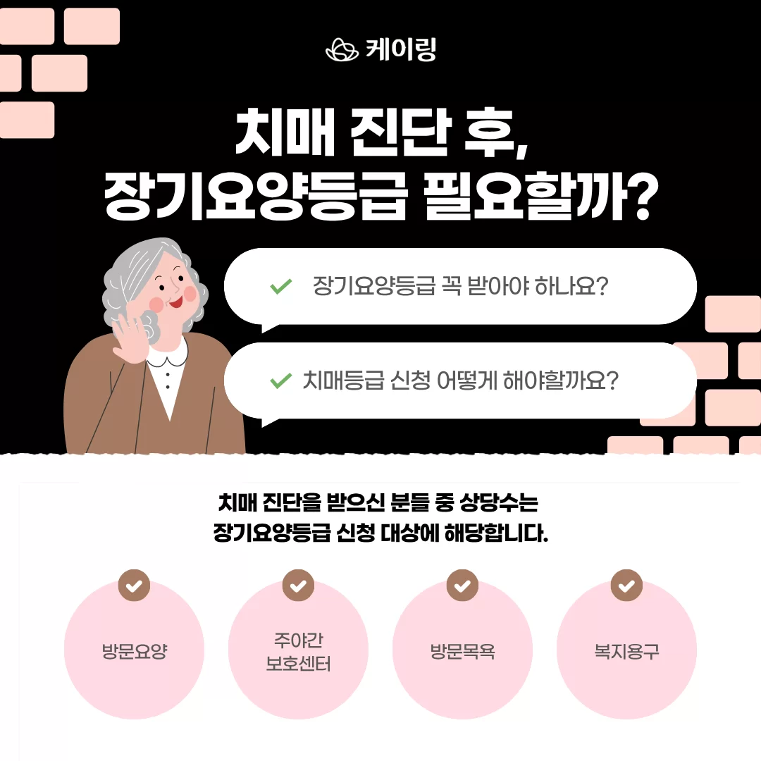 치매 진단 후 장기요양등급 치매등급 신청 다음 단계 안내
