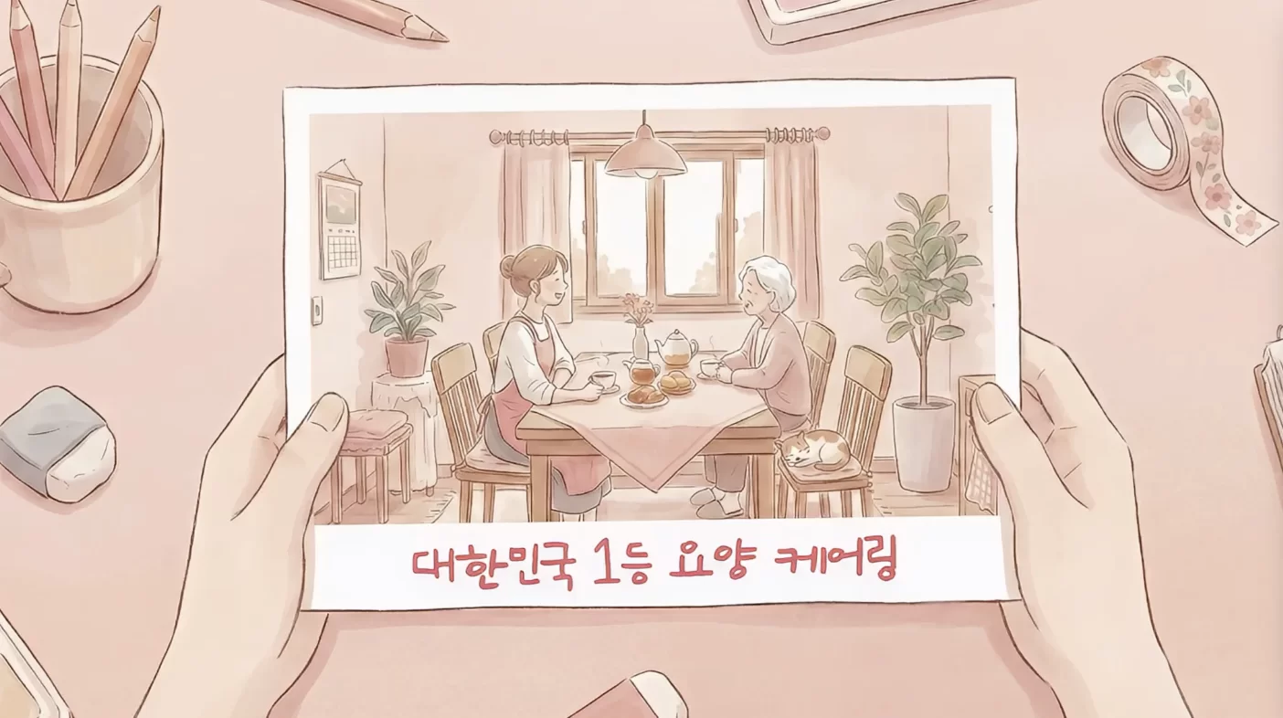 대한민국 1등 요양 케어링 어르신 식사 시간 마무리 컷