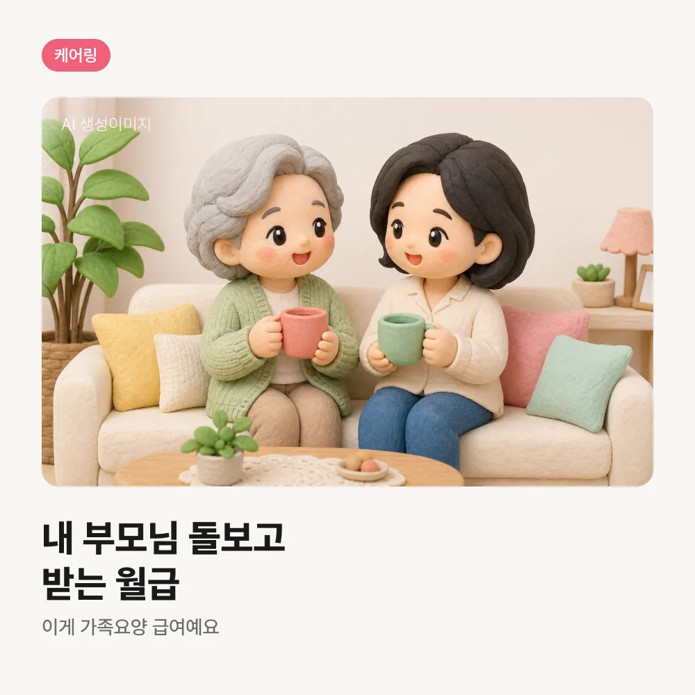 함께 웃으며 시간을 보내는 어머니와 딸