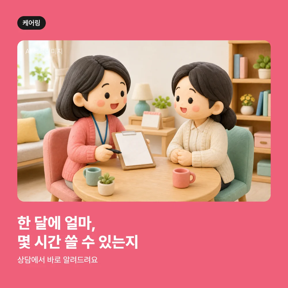케어링 방문요양센터 상담 장면