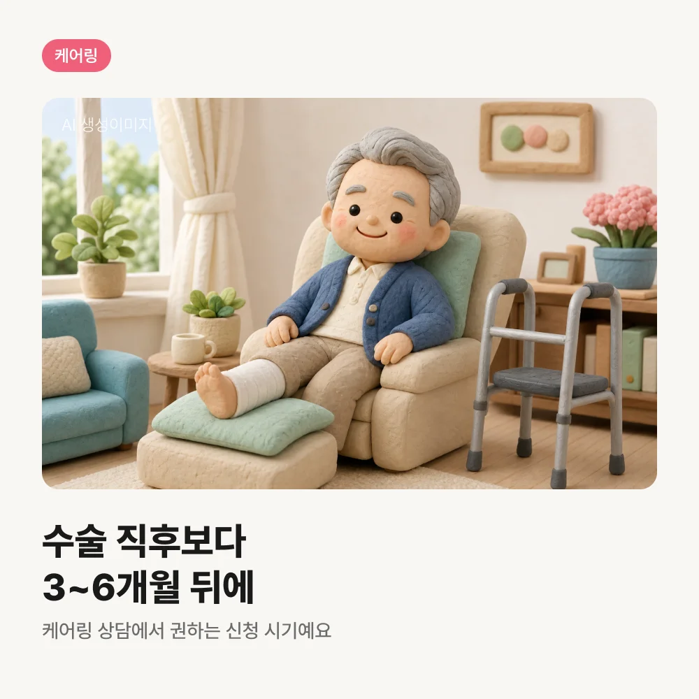 수술 후 회복 중인 어르신