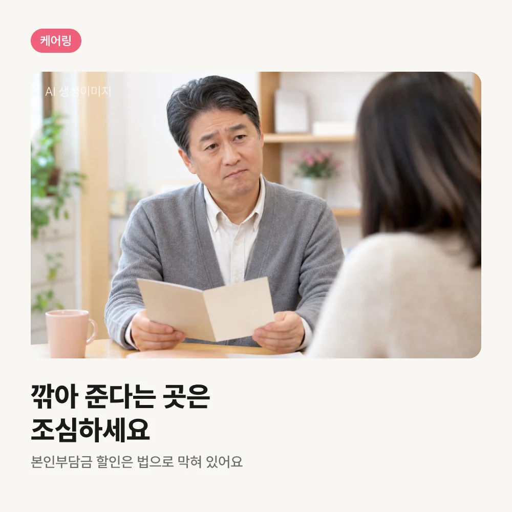 상담 중 고개를 갸웃하는 보호자